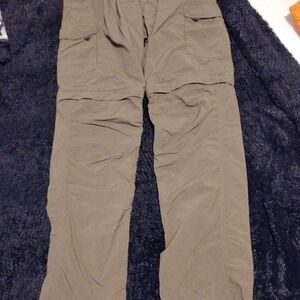 Northface Men's Olive Green Convertible Cargo Pants